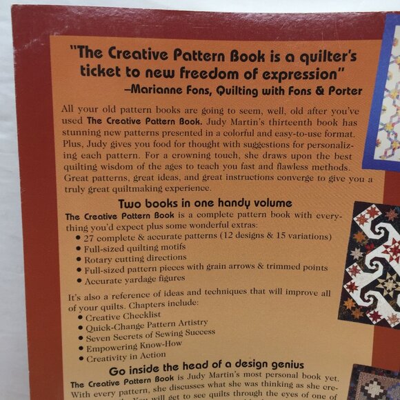 Vintage 2000 The Creative Pattern Book Complete Intriguing Ideas Tip Judy Martin - Picture 12 of 13